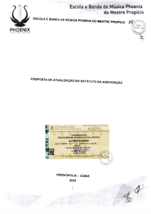 Estatuto da Escola e Banda de Música Phoenix do Mestre Propício